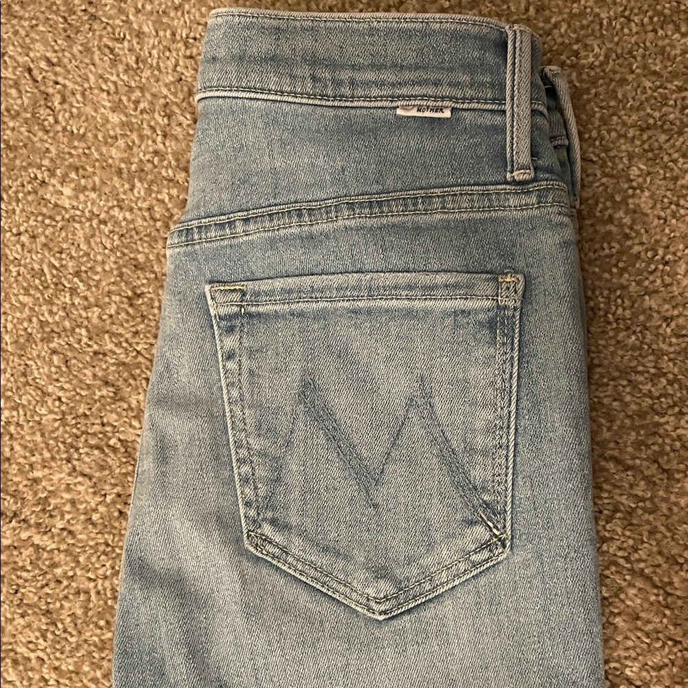 MOTHER Classic Light Blue Straight Leg Jeans